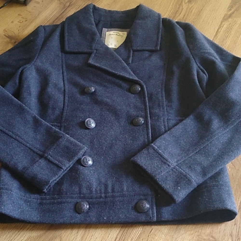 Miss AvantPremiere girls wool jacket,dark blue, size 12
